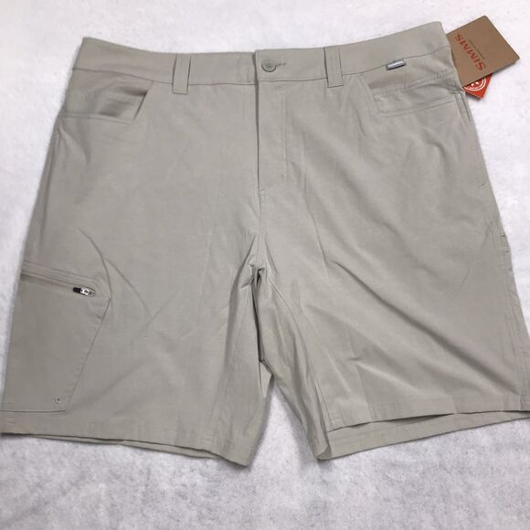 NWT SIMMS Challenger Short Men 40 Khaki Performance Fishing UPF 50+ - Picture 1 of 14